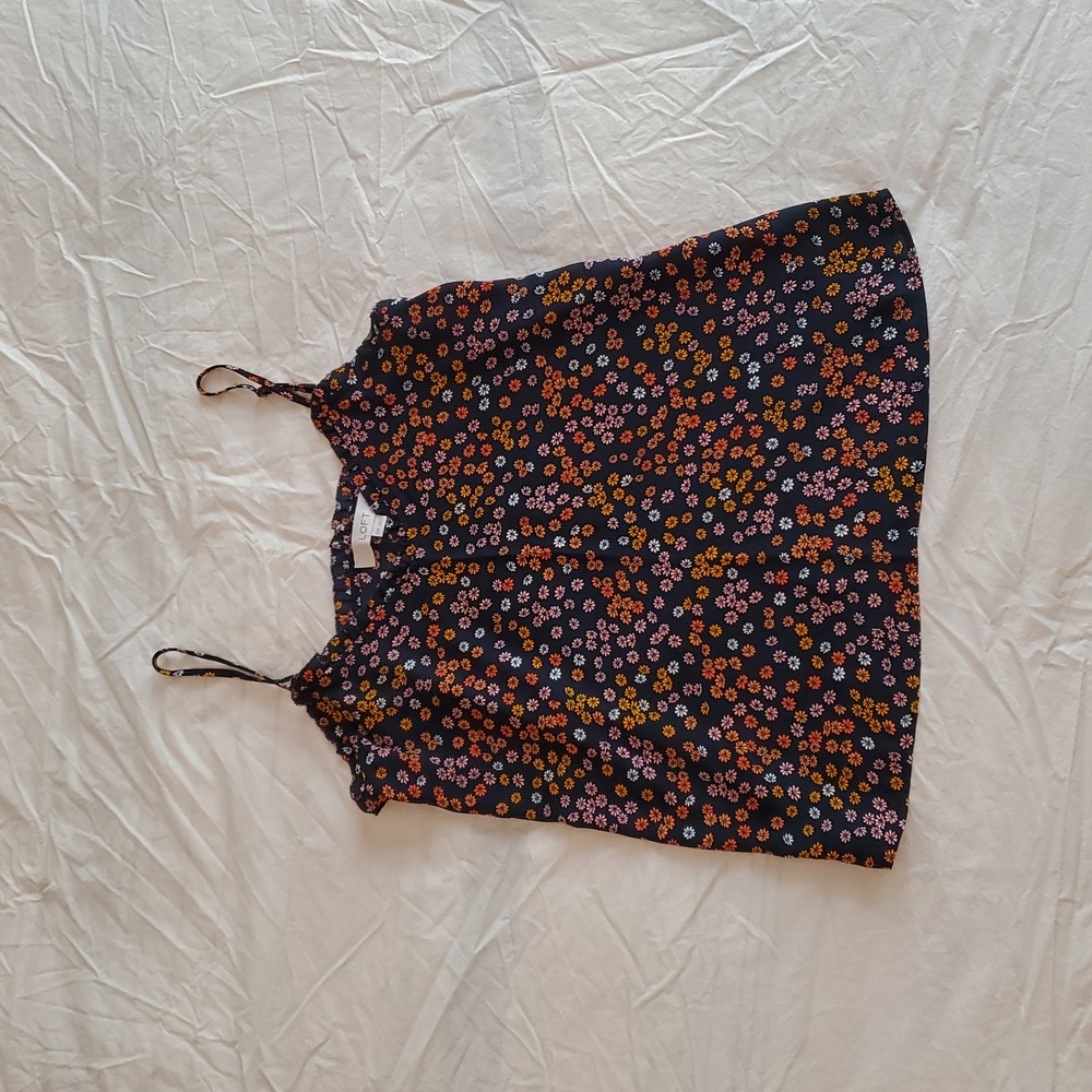 Navy Floral Camisole Loft Top